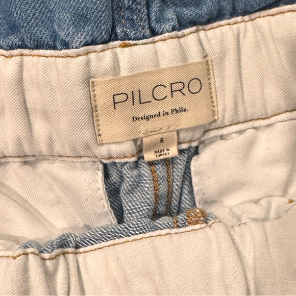 Anthropologie Pilcro Denim Blue Paperbag Waist Belted Women's Shorts - Picture 5 of 11